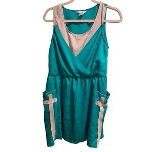 Women’s Esley Dress size Large, teal green/pink blush‎ colors